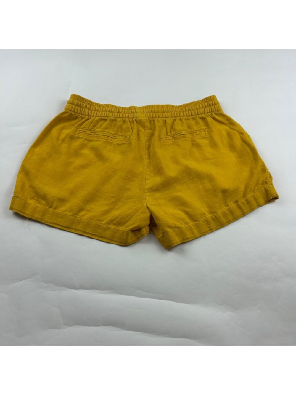 Old Navy Golden Yellow Linen Blend Pull On Shorts M - Picture 5 of 5